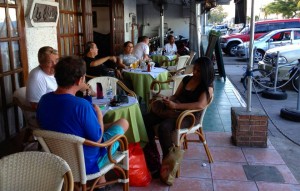 Swiss restaurant Le Chalet: has also a sidewalk cafe — in front of the very known Boulevard in Dumaguete