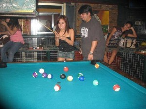 Billiards and table soccer at Why Not Disco and at the Barn (Kuhstall)