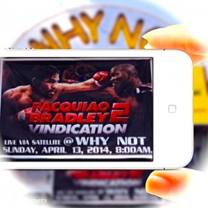 Manny Pacquiao and Timothy Bradley will re-enter the ring this weekend, live from Las Vegas at WhyNot Disco Dumaguete, Rizal Boulevard - Negros Oriental