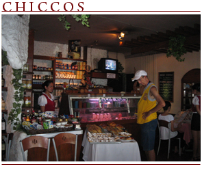Chiccos Delicatessen sells processed meats, wines, imported cheeses, chocolates and other imported products. They also serve Swiss, German, Thai and Filipino cuisine. Chiccos Delicatessen is located in the Why Not complex, 70 Rizal Boulevard, Dumaguete City, Negros Oriental, Philippines.